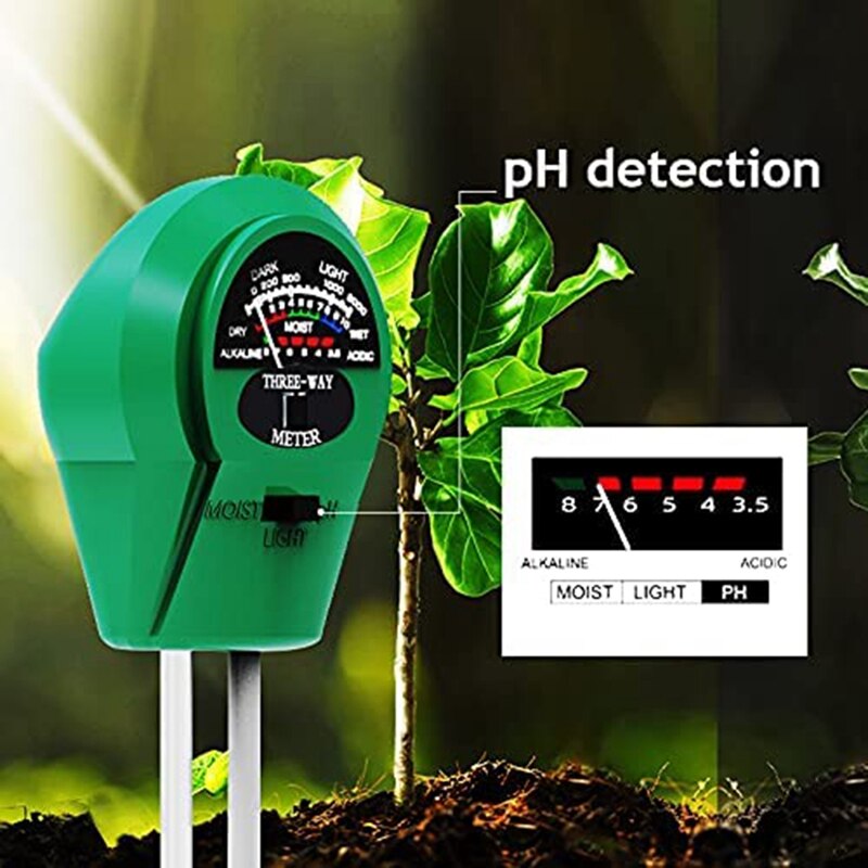 Soil Moisture Meter,3-In-1 Soil PH Moisture Light Intensity Meter Soil Sensor Kits,Soil PH Meter For Garden,Farm,Lawn