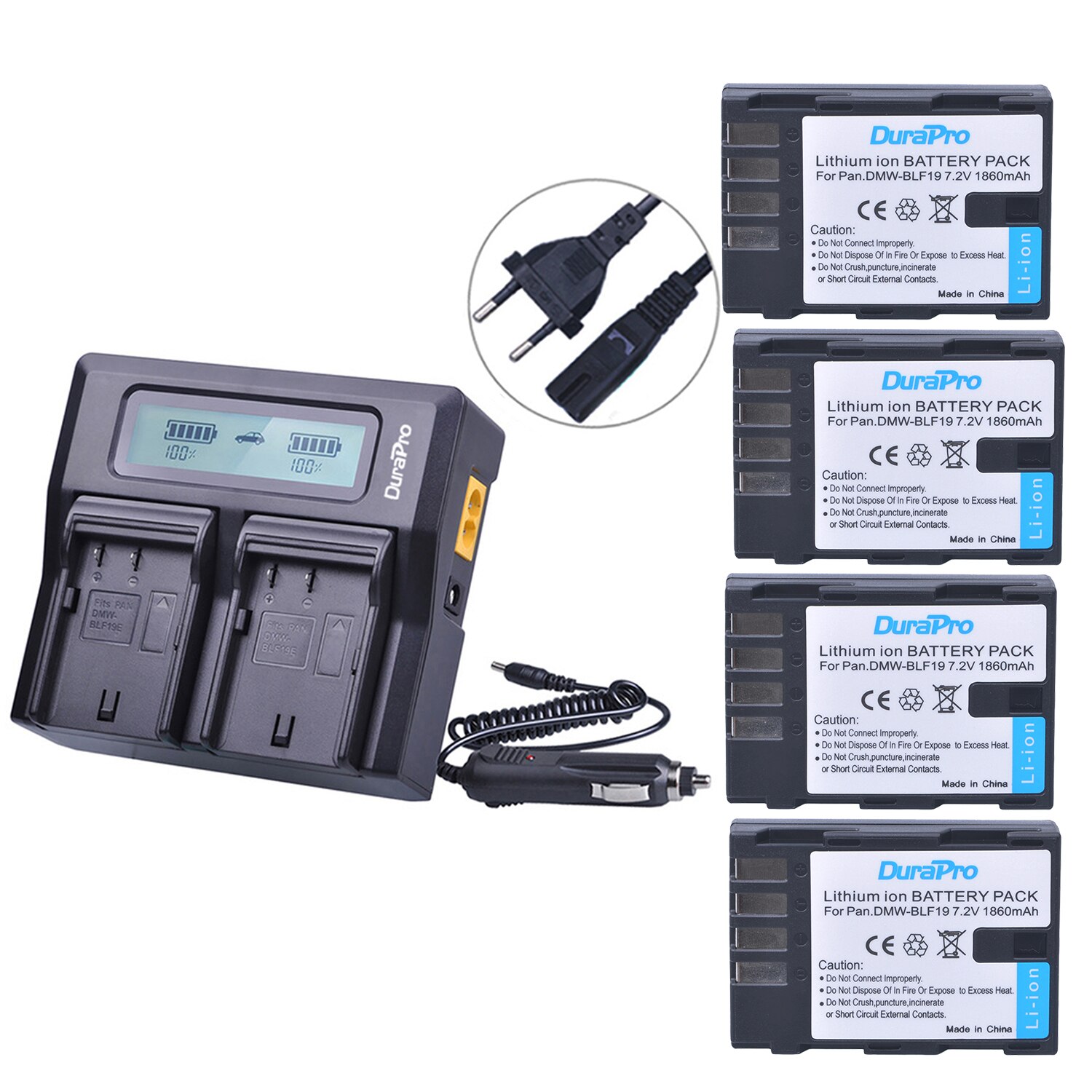 DMW-BLF19 DMW-BLF19E DMW-BLF19PP Akku + Schnelle LCD Dual Ladegerät für Panasonic Lumix GH3 GH4 GH5 G9