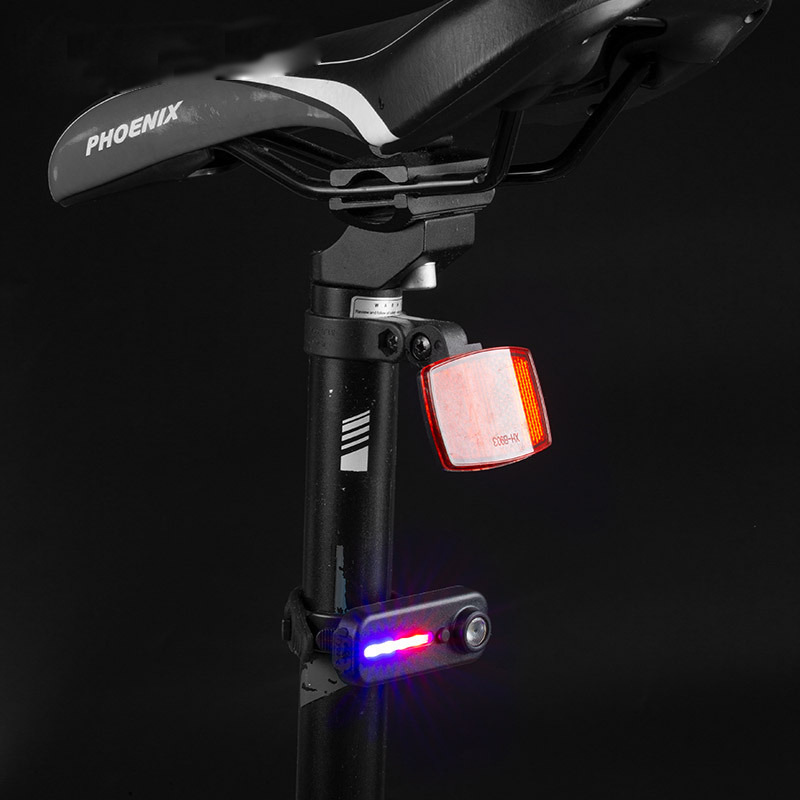 Luz de policía de hombro roja y azul con Clip, linternas recargables por USB, linterna de advertencia de seguridad para bicicleta