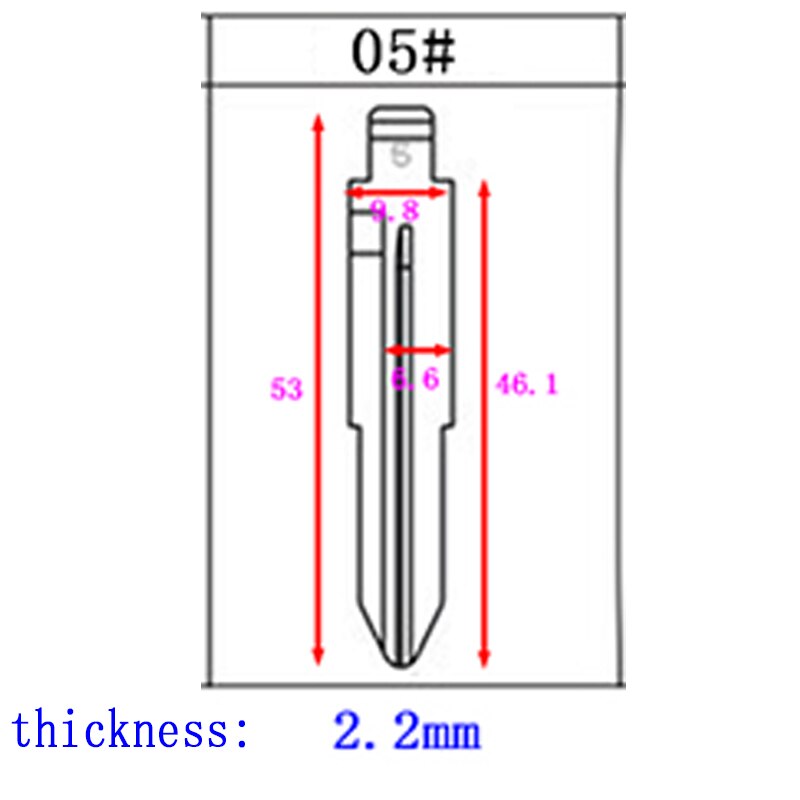 #5 Folding key blade For Mitsubishi For Lioncel Soveran For Hafei Saima Suzuki Car key embryo replacing the key head NO.5