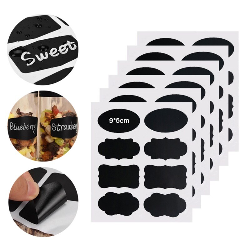 DIY Waterproof Kitchen Spice Labels Sticker Jar Sticker Removable Organizer Storage Bottles Jars Self Adhesive Kitchen Stickers