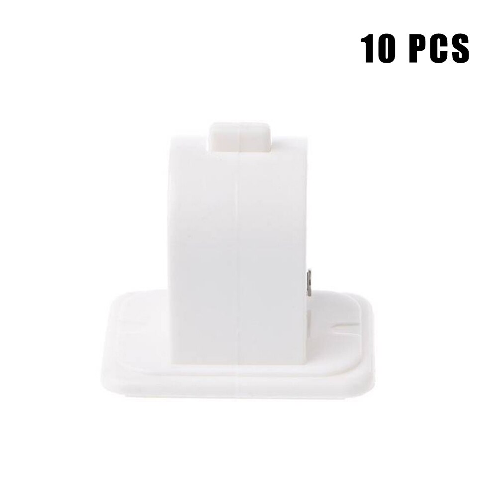 Ganchos autoadhesivos barra de cortina soporte de poste gancho para cortinas soportes fijaciones soporte de varilla fuerte, carril de soporte duradero: 10 pcs