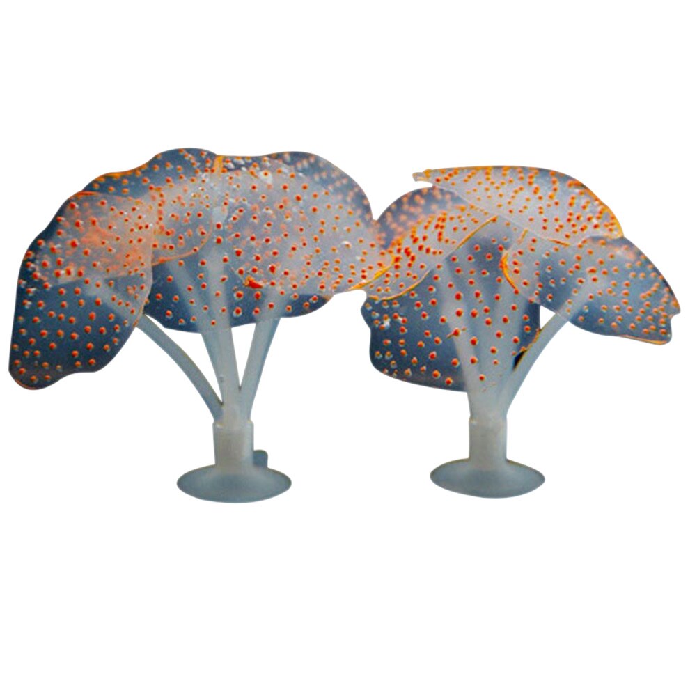 Aquarium Gloeiende Kunstmatige Kwallen Siliconen Gesimuleerde Waterplanten Fluorescerende Vivid Kwallen Aquarium Decor E2: Geel