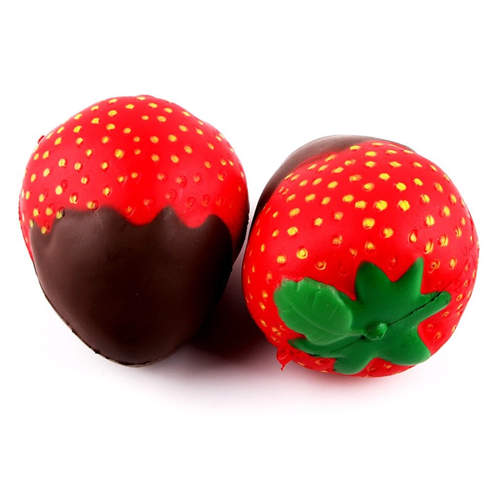 Encantadoras fresas de PU, juguetes suaves de relajación y descompresión, descompresión rápida, juego lento, productos de ventilación irritable