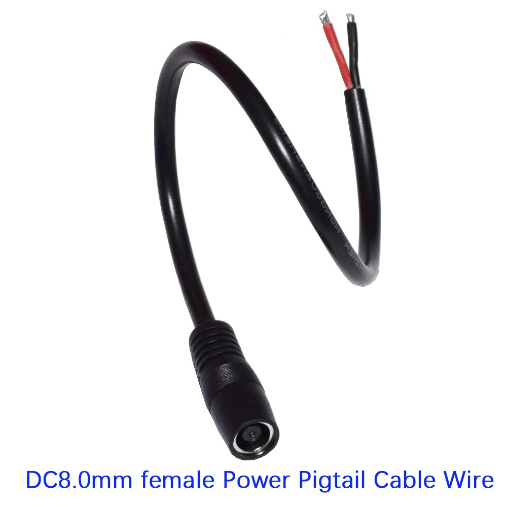 Cabo conector macho de energia dc 8.0mm com adaptador dc 8mm, compatível com der 11 polegadas/28cm, carregador portátil para gerador: Verde