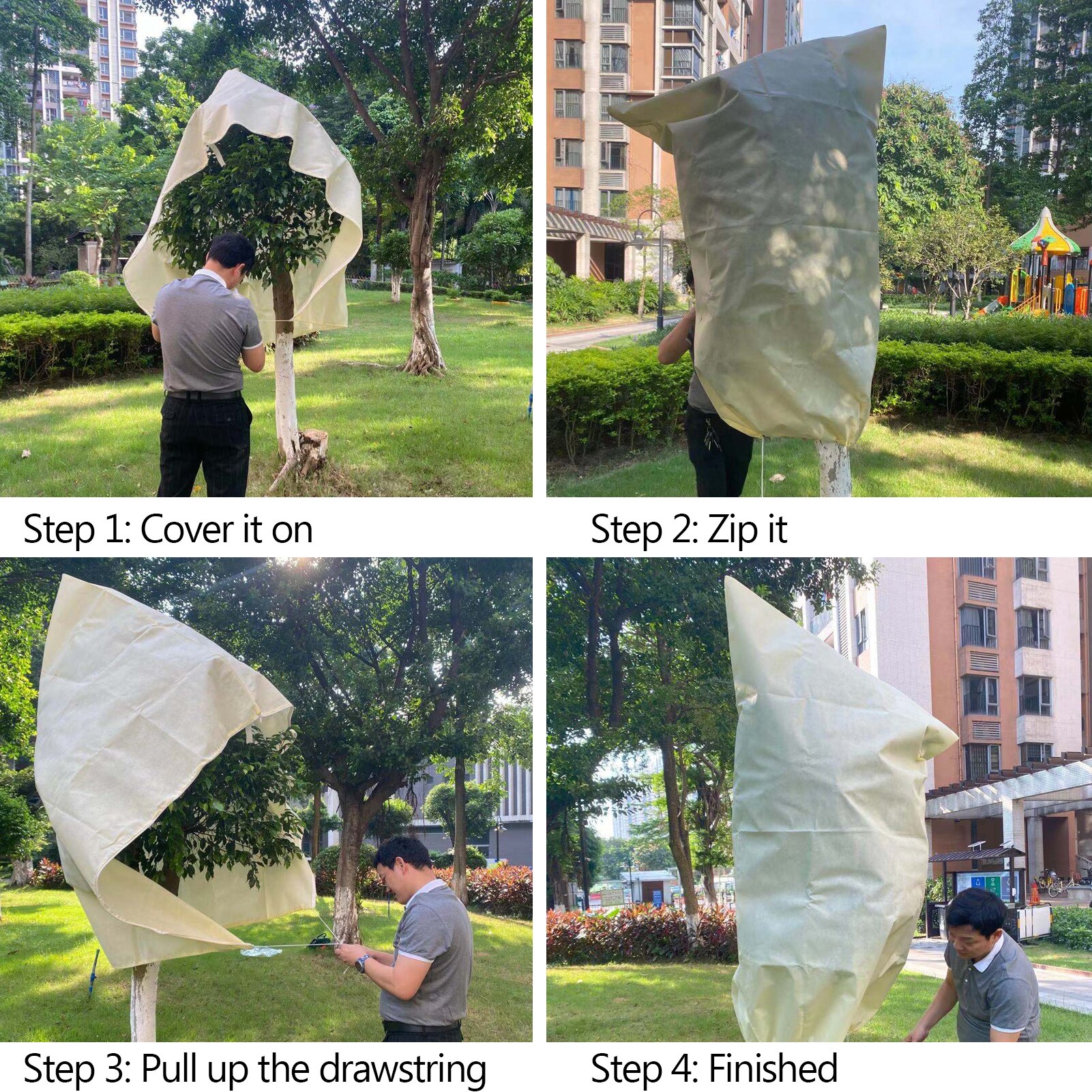 Home Garden Plant Cover Winter Freeze Frost Protection Warm Cover Mini Tree Shrub Plant Protecting Bag For Yard Garden Plants