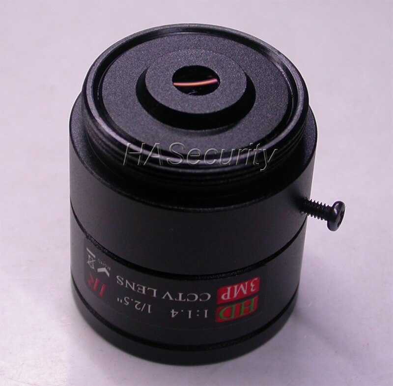 6mm CS mount 3.0MP 1/2.5" F1.4 LENs for CCTV camera
