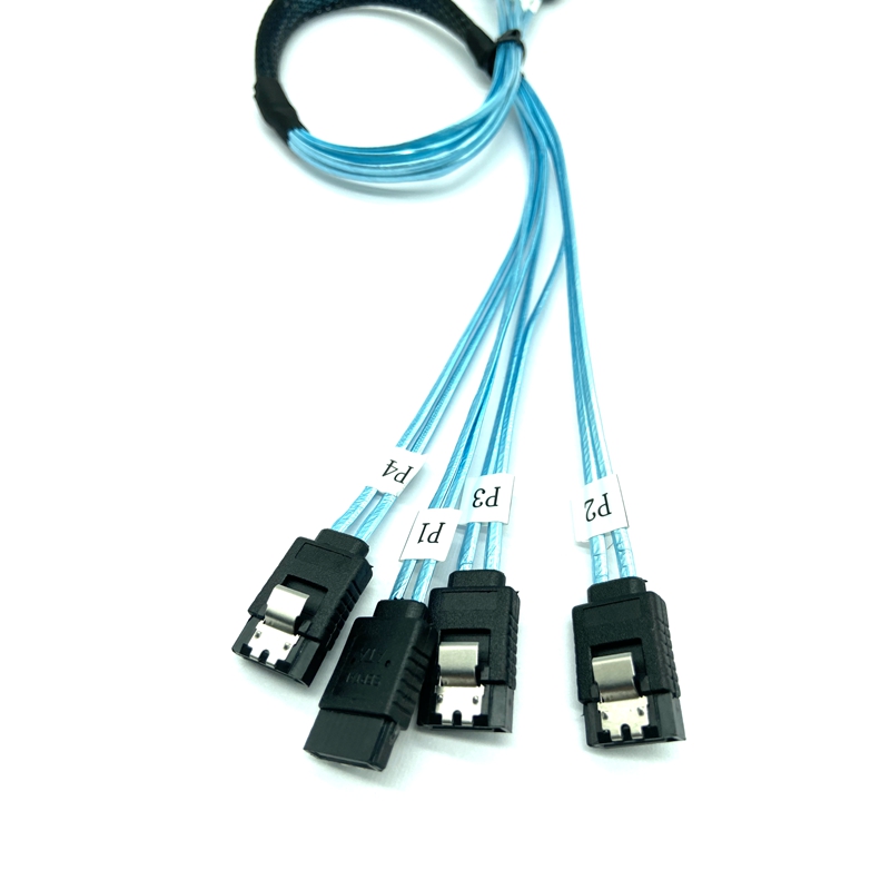 4 sata to 4 sata sas cable SATA III 6Gbps SAS Cable for Server SATA 7 Pin to SATA 7 Pin Data Cable cord For Server Mining