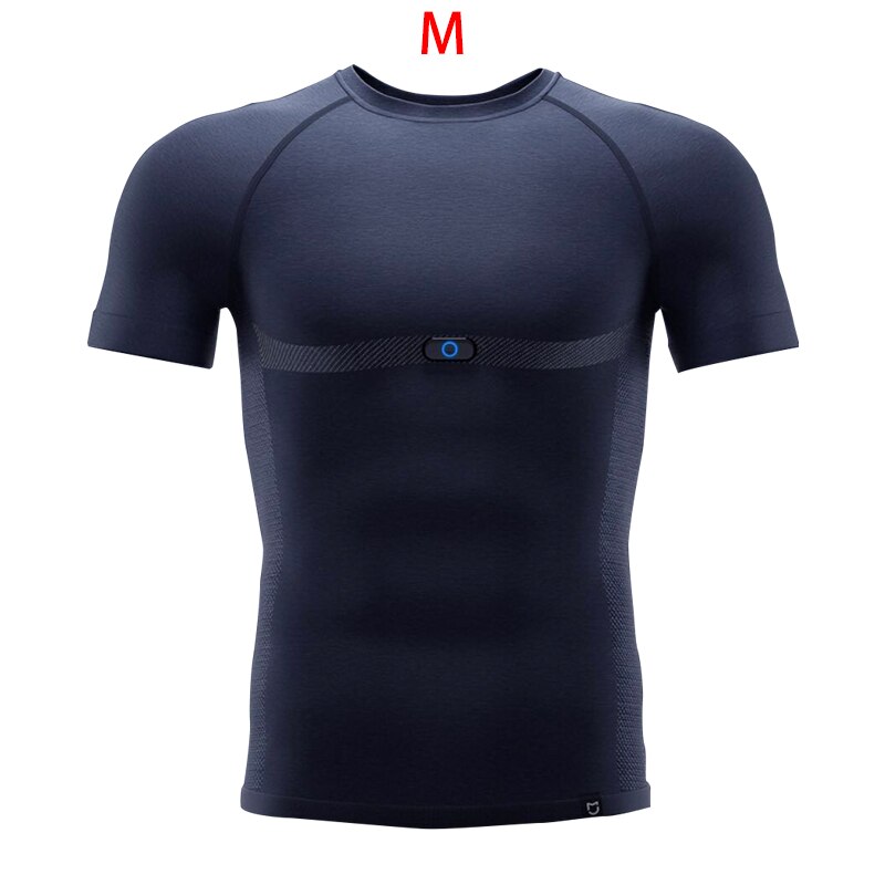 Xiaomi mijia sports ecg t-shirt med pulsmåler elektrokardio t-shirt smart adi ecg chip træthed dybde analyse vaskbar: M