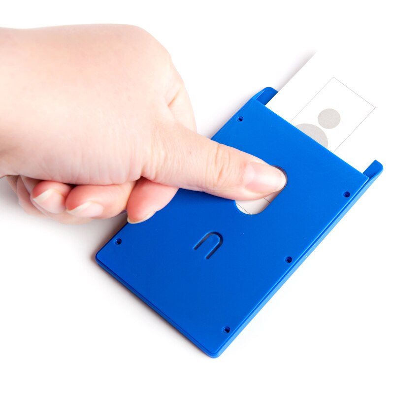 Titular de la identificación, funda protectora de plástico transparente para tarjeta de identificación bancaria, de negocios, con carrete retráctil de tarjeta de identificación