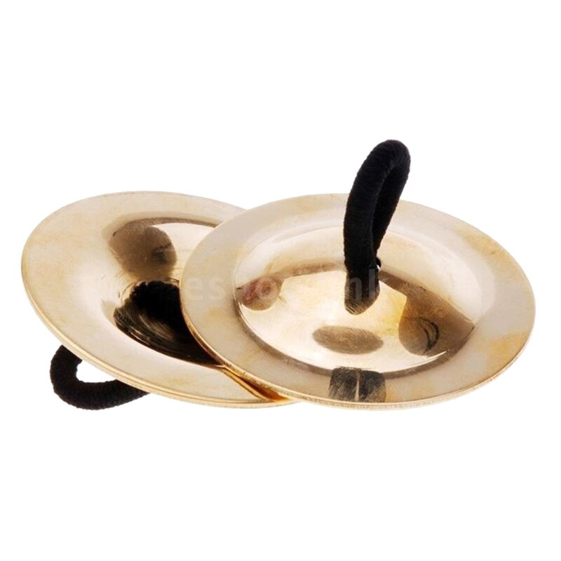 448D 1 Pair Durable Belly Iron Dance Finger Cymbal Brass Dancing Music Equipment Accessories Percussion Musical Instrument