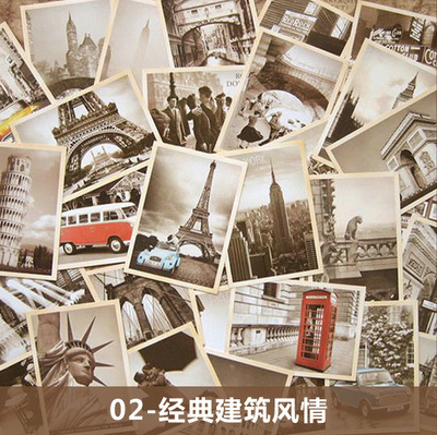 32 stk/parti klassiske berømte plakater vintage stil hukommelse postkort sæt brev kuvert lykønskningskort år postkort: 2