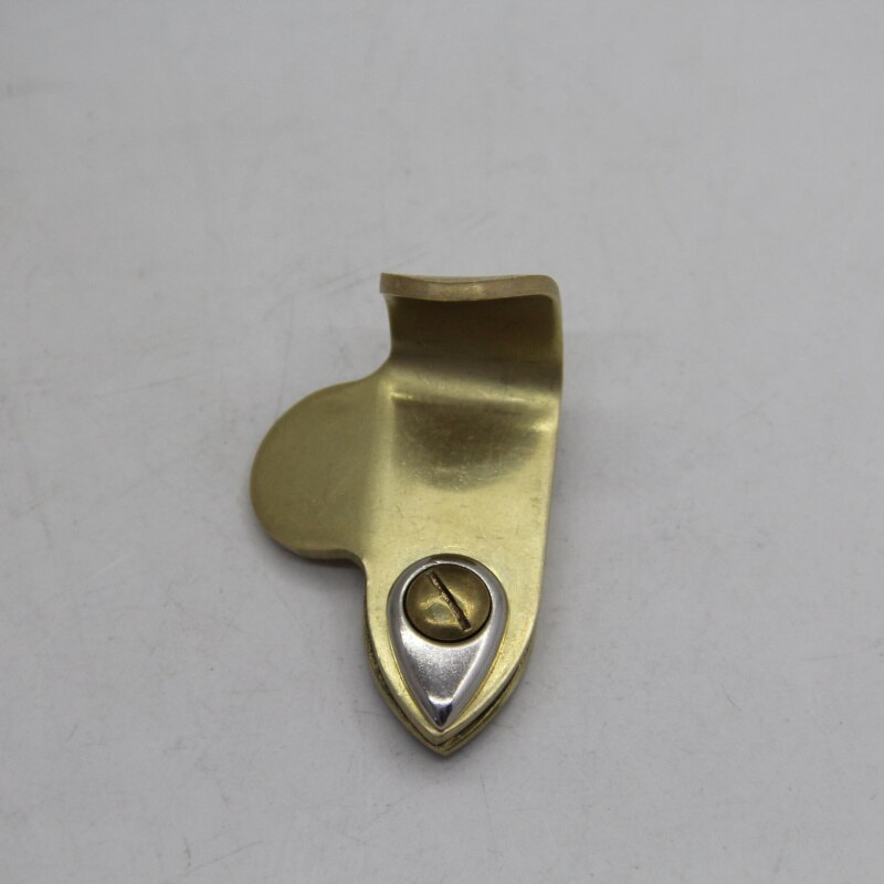 Saxofoon Sax Duimsteun Haak Alto Sax Reparatie Onderdelen Messing Ongeverfd + Vinger Greep Pad Saxofoon Sax Duimsteun haak 1 Pcs