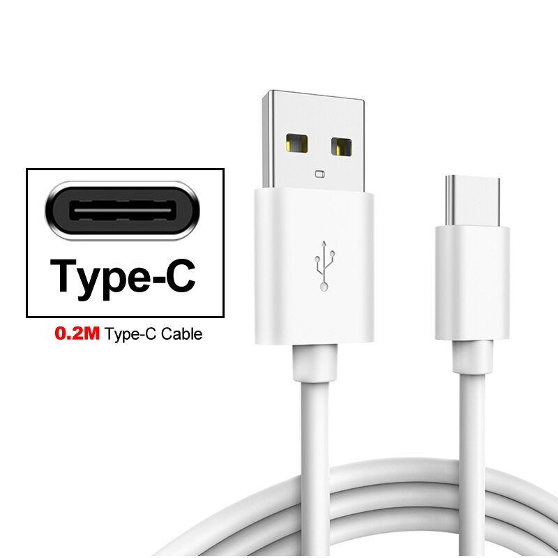 Fast Charger 5V 2A Eu Plug 5A Type-C Usb Supercharge Kabel Opladen Voor Voor Huawei P20 Lite p30 Pro P10 P9 Plus P8 Lite: 20cm Type-C Cable