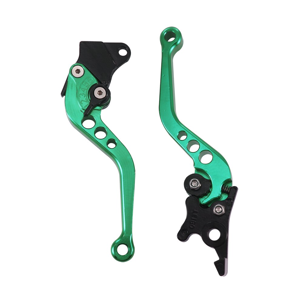 2 uds. De manija de freno de motocicleta, manija de palanca de freno de embrague de aleación CNC para motocicleta, ajuste de para modificación de motocicleta: green