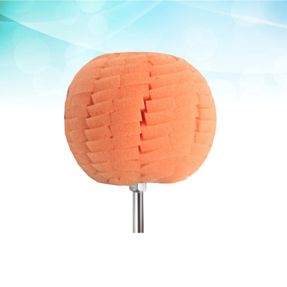 Auto Hub Gepolijst Spons Pads Ronde Waxen Spons Bal Detaillering Buffer Voor Auto (Rood): As Shown 4