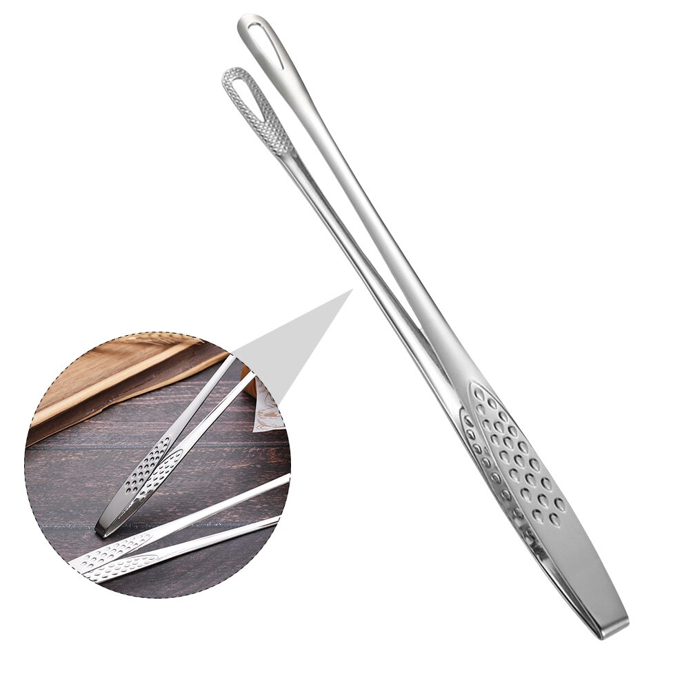 2pcs Stainless Steel Food Clips Multi-function Barbecue Food Tongs Kitchen Steak Clamps