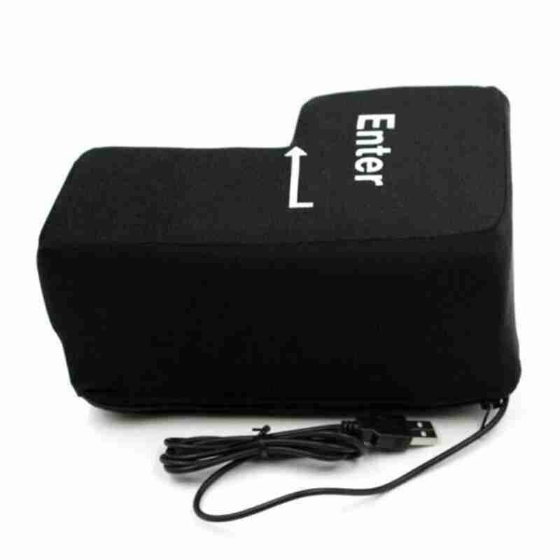 USB Big Enter Key Relieve Stress Plush Toy 1pc Throw Table Pillow Toys Anti-Stress Relief Super Size Stuffer Accent Desktop