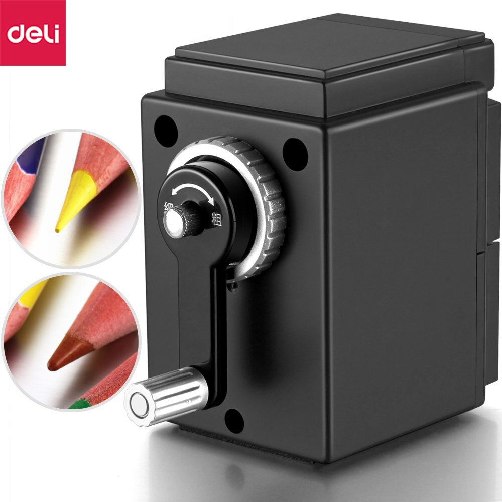 Deli 0668 Sharpener Vintage Camera Pencil Sharpener Hand Pencil Sharpener Student Pencil Sharpener