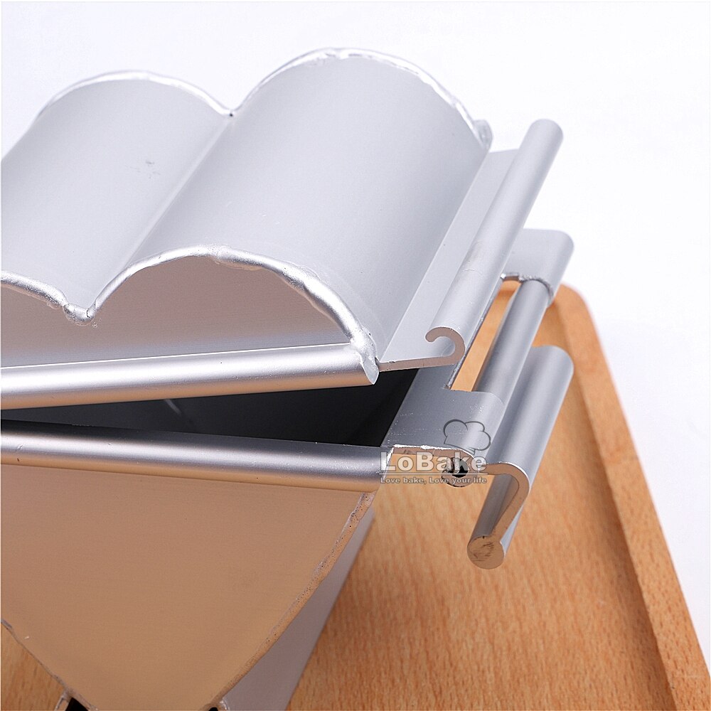 Big heart 10cm long cylinder open-closing thick anodizing aluminium alloy toast mold bread box cake mould loaf bakeware tools