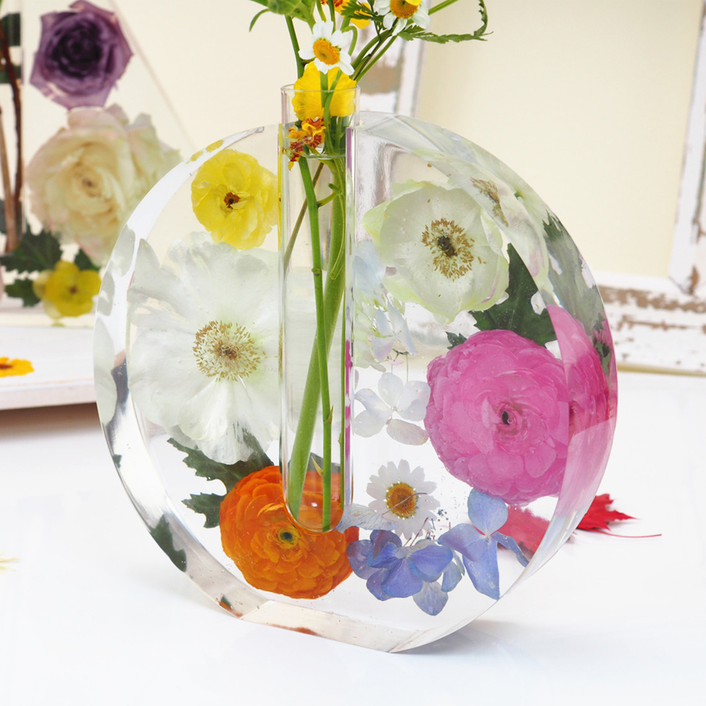 Jarrón DIY, resina epoxi, cristal, molde de silicona para cultivar plantas de agua, tubo de ensayo, placa de Petri para hacer arte, herramienta de decoración artesanal