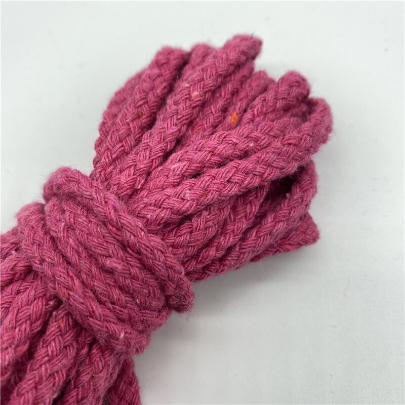 Corde 100% coton, 5 mètres/lot, 6mm, fil tressé torsadé décoratif pour la décoration Textile maison fait à la main