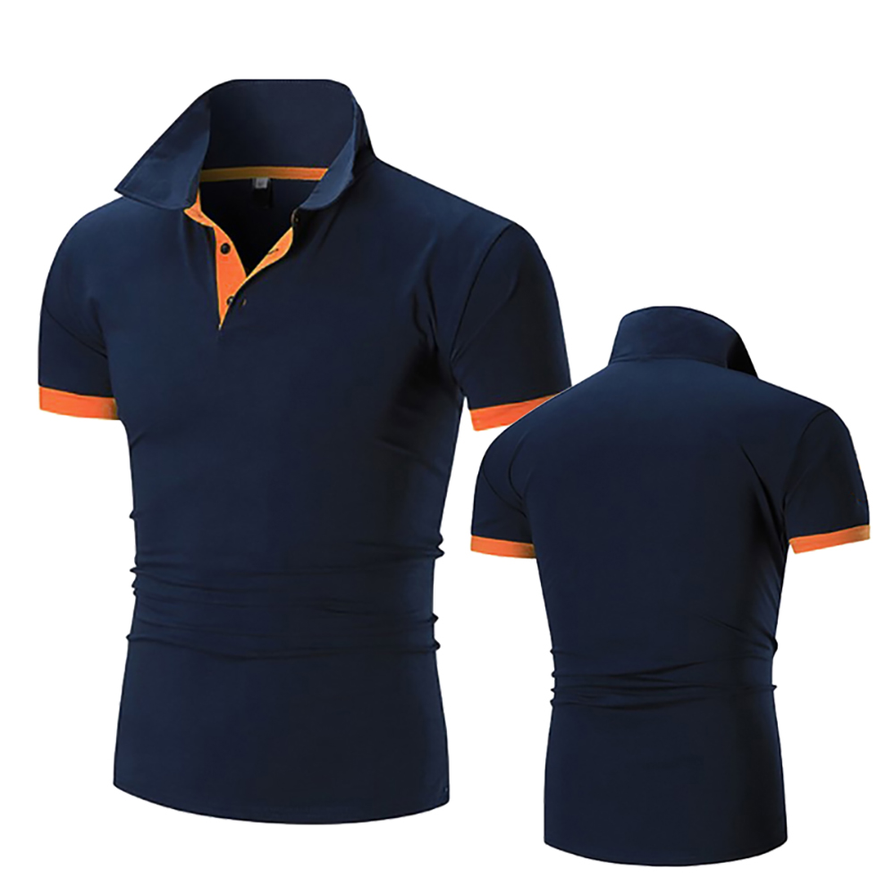Novedad de verano, Polo de manga corta con cuello hueco para hombre, camiseta transpirable de de negocios, ropa de masculina
