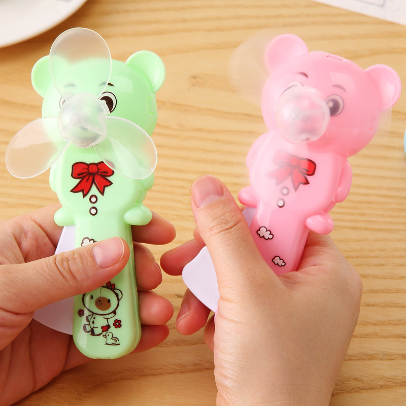 Cartoon Cubs Handdruk Ventilator - Handmatige Mini Airconditioner - Draagbare Zomer Koeler