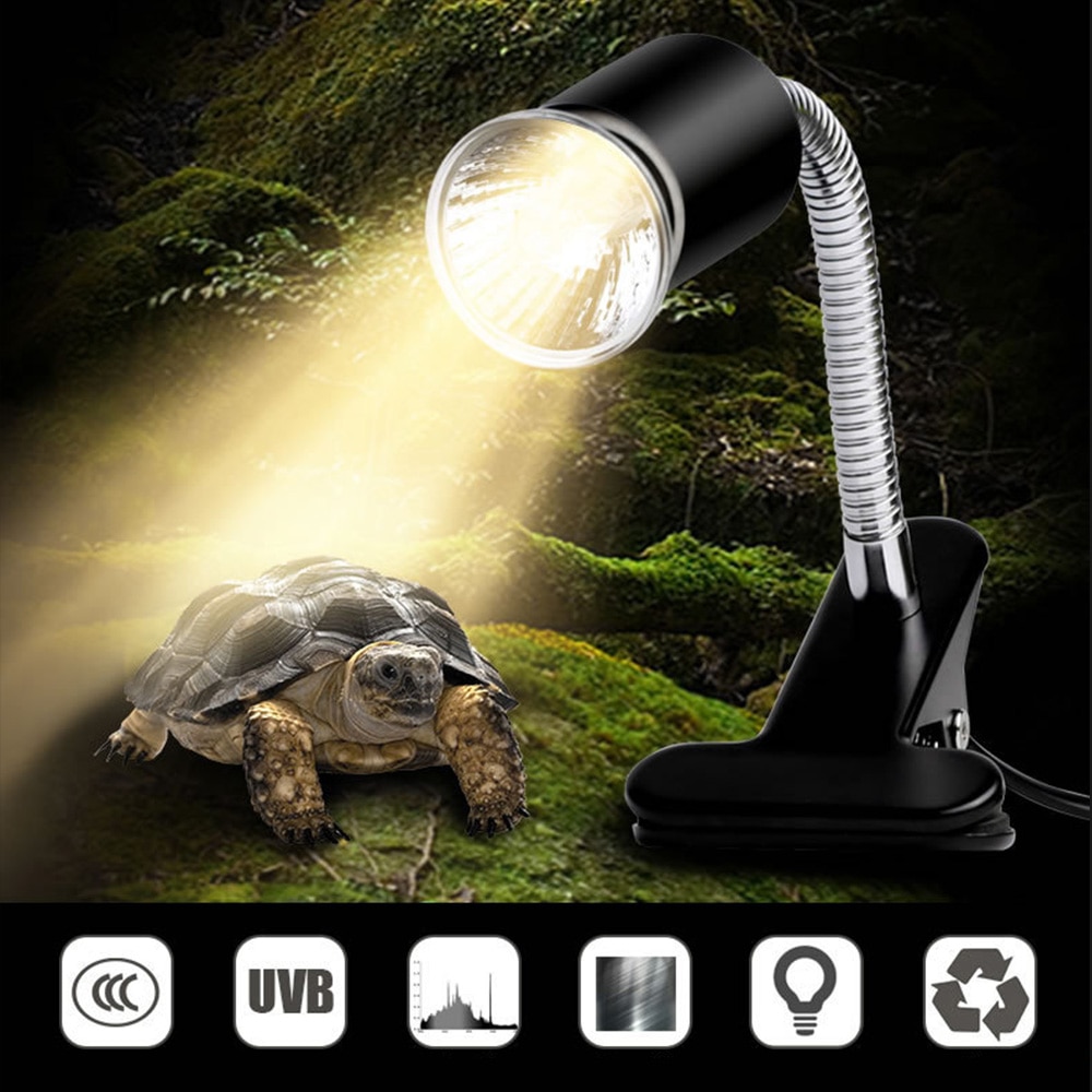Lampe UV UVA + UVB pour Reptile, 25/50W, ampoule chauffante pour tortues, lézards amphibiens, contrôleur de température