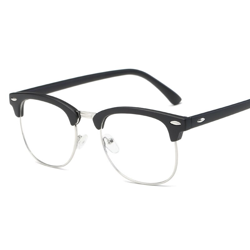 Vintage Semi-Rimless Anti Blue Rays Computer Glasses Men Blue Light Gaming Glasses Protection Clear Lens Glasses Oculos