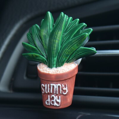 Bil luftfriskere planter parfyme ventilasjonsutløp klimaanlegg duftklipp søte ornamenter interiør auto tilbehør: Grønt orkidégress