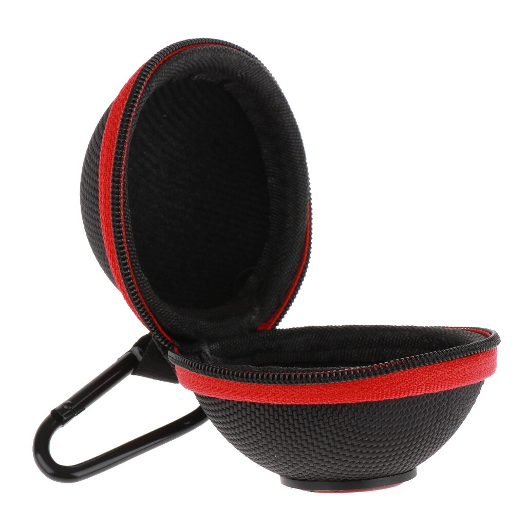 Portable Black Clip-on Cue Ball Case For Pool Ball Attching To Cue Stick Bag