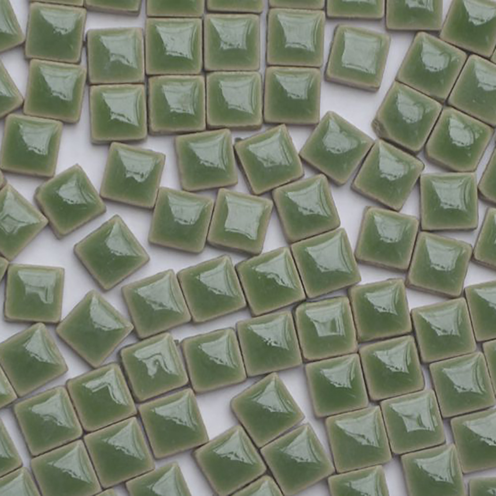 Azulejos de mosaico de vidrio Multicolor, azulejos cuadrados de cerámica, DIY, manualidades de pared, 100 Uds.: 16