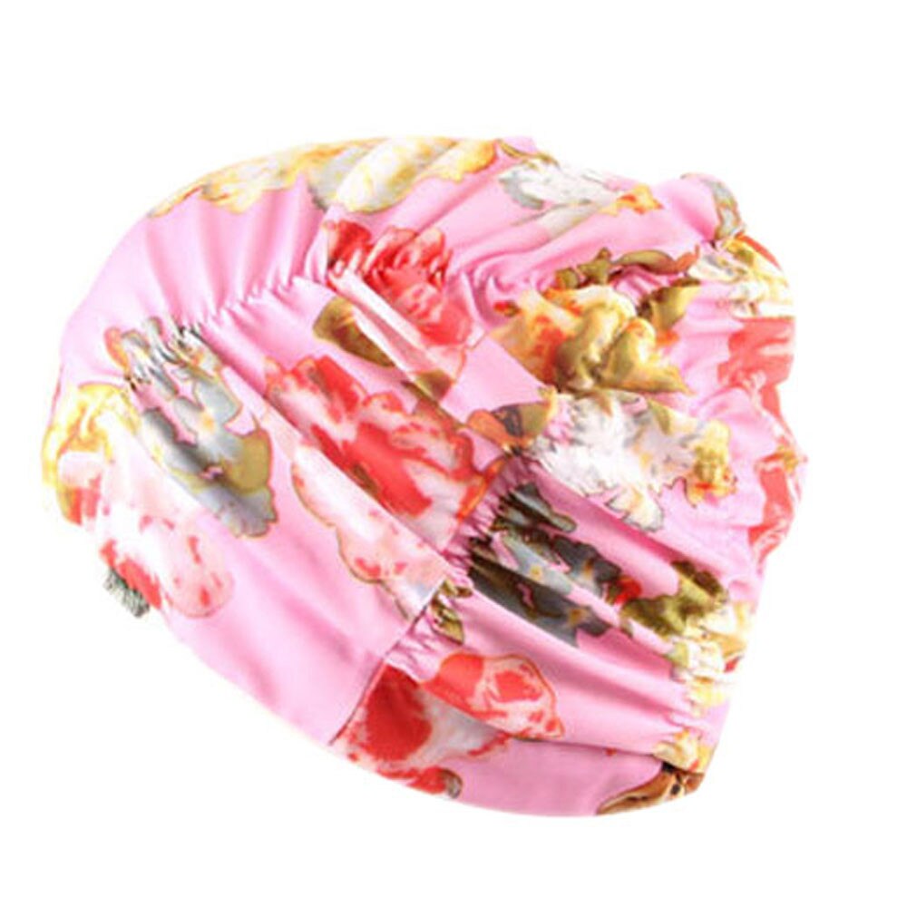 Zwemmen Hoed Vrouwen Unisex Meisjes Lang Haar Badmuts Badmuts Stretch Drape Gratis Size Zwemmen Zwembad Sport Elastische Nylon turban1: B