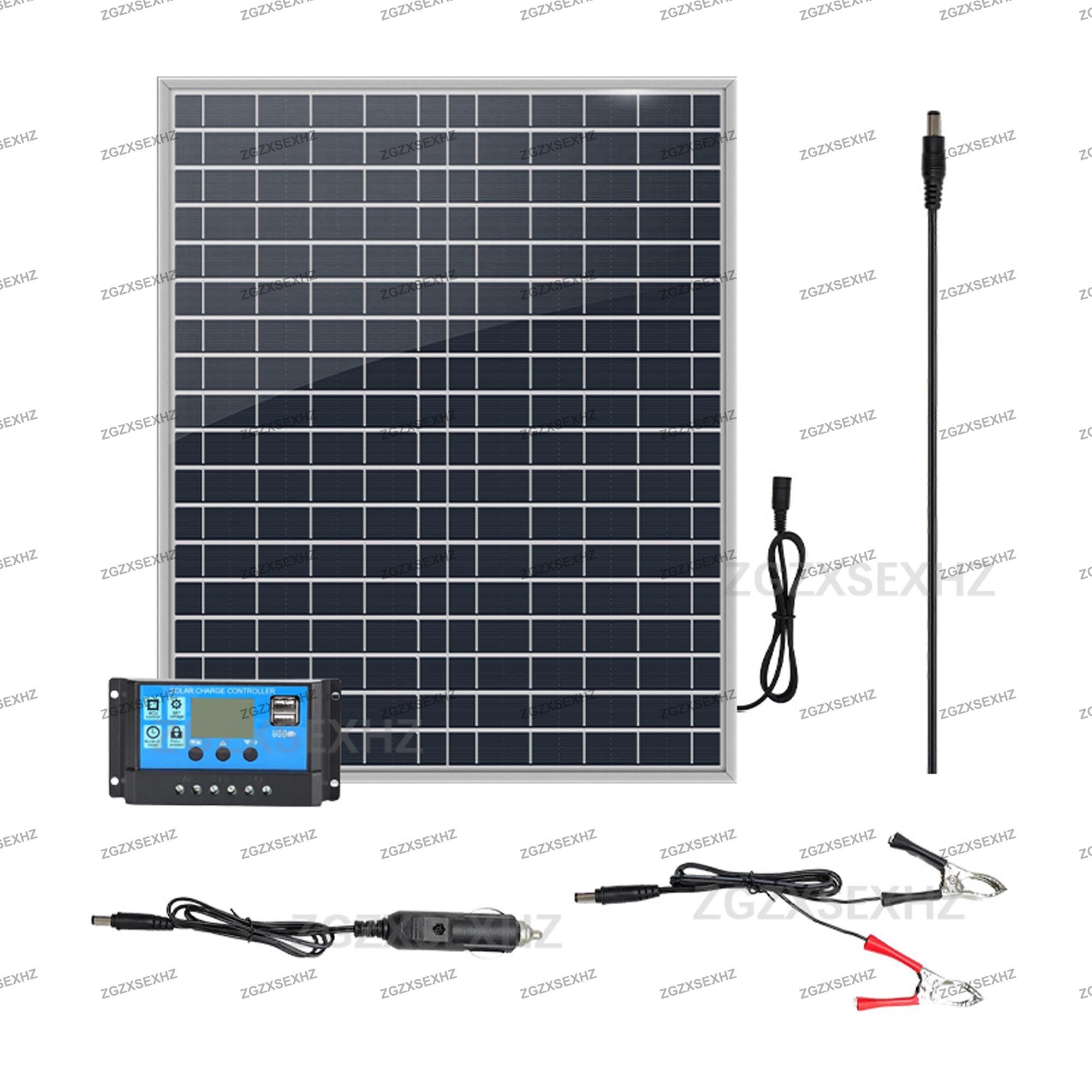 Panel solar de 500 W y 12 V, controlador de 100 A, cargador rápido de baterías para hogar/camping/autocaravana/coche, kit de energía fotovoltaica móvil, sistema solar.: Camuflaje de nieve