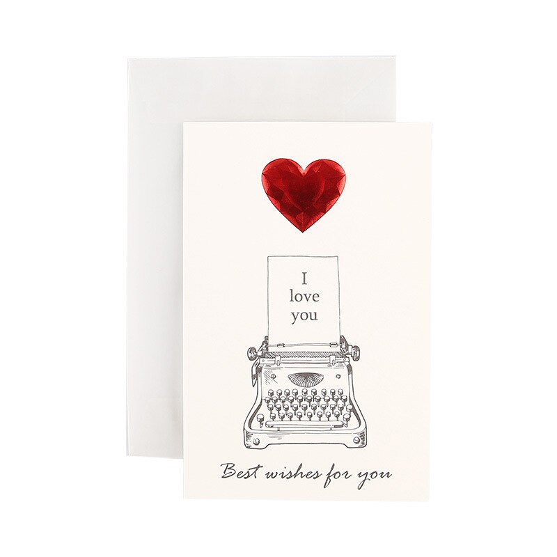 Carte de vœux créative avec enveloppe, 1 pièce, carte de vœux pour couple saint-valentin, carte de vœux pour petite amie et petit ami: 1