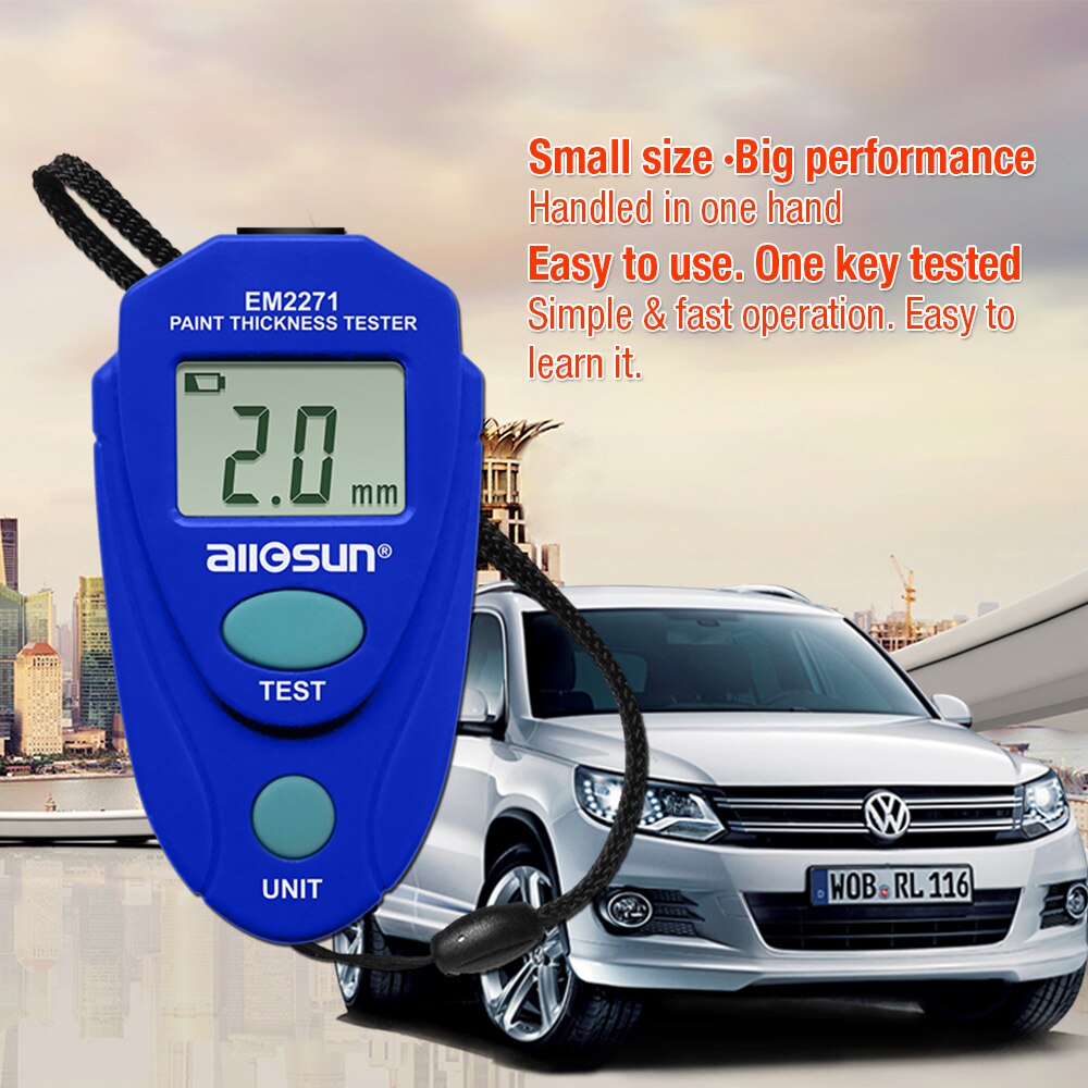 all-sun Thickness Gauge EM2271 With Russian Manual Digital Display Car Painting Thickness Meter