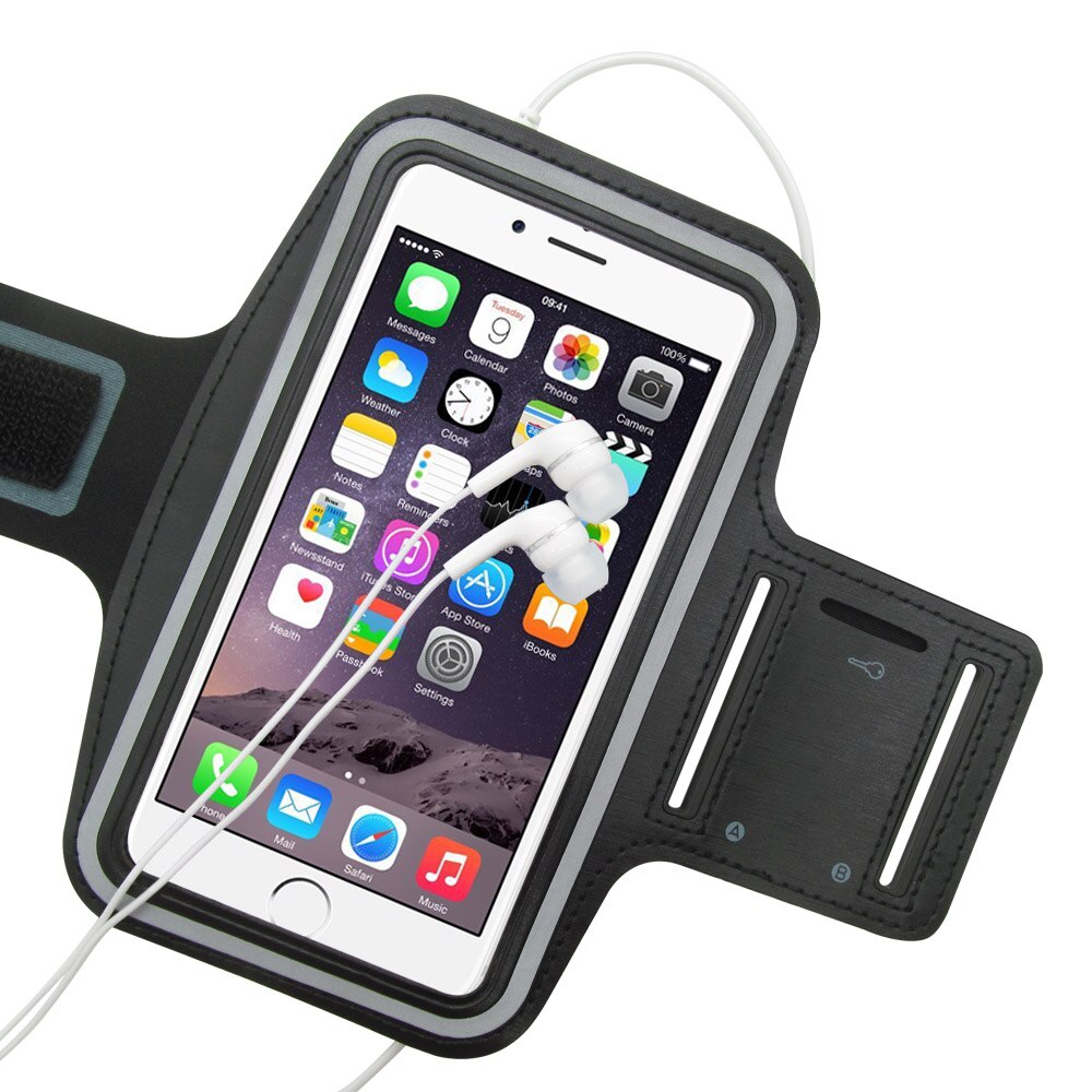 Nylon Sport Armband voor hardlopen smartphone Case Waterdicht 5.5 inch Telefoon Tas met Armband voor iPhone 5 s/6 /6 Plus Samsung S4/S5