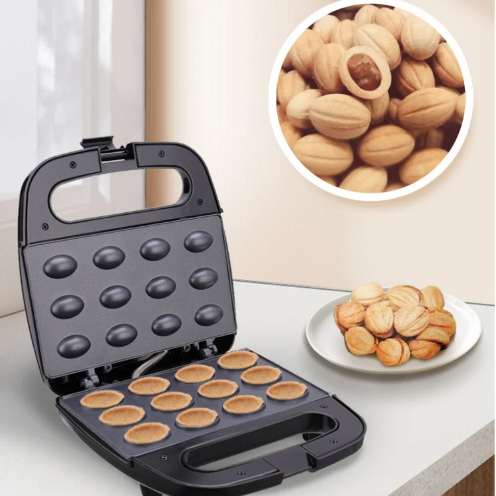Walnuss Keks Hersteller 12 Löcher bilden automatische Nüsse Hersteller elektrische Walnuss Kuchen Hersteller Antihaft Eisen Toaster Backen Frühstücks bilden