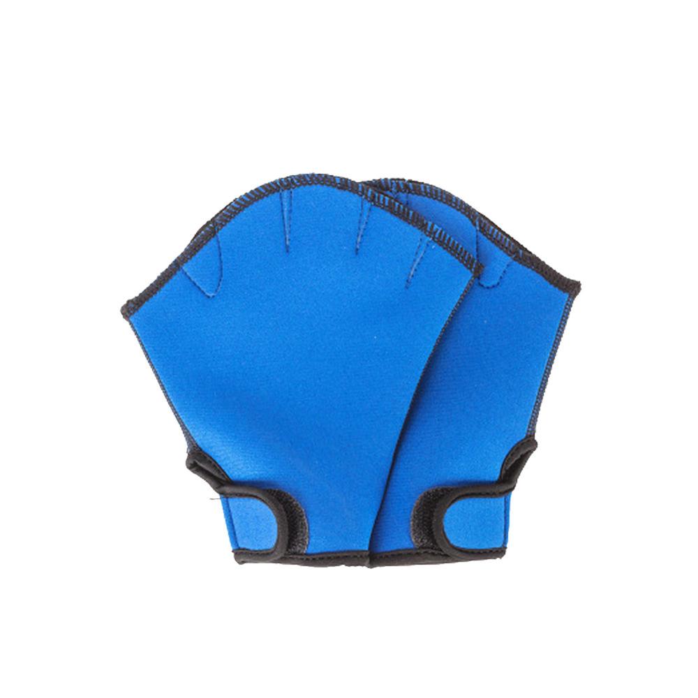 Deportes de natación guantes de remo mano de malla natación entrenamiento buceo guantes sin dedos guantes acuáticos surf agua natación guantes: L / L