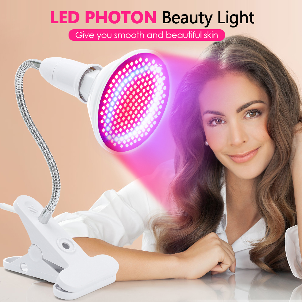 Terapia de luz led roja y azul antienvejecimiento, rojo intenso, 660nm, infrarrojo cercano, 850nm, planta de belleza, lámpara de bombilla para cultivo de la piel de cuerpo completo