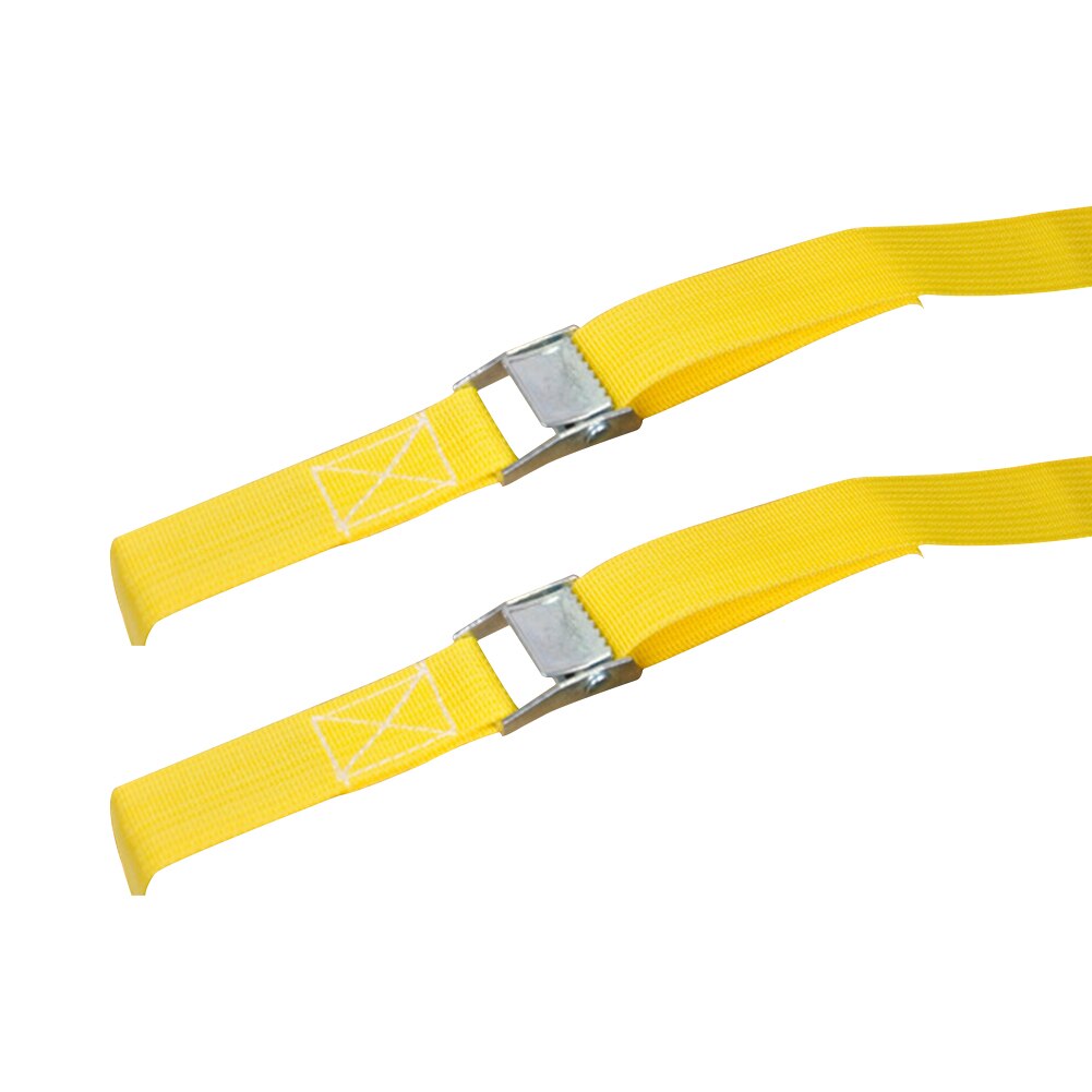 2pcs Car Cargo Fastener Truck Ratchet Belt Heavy Duty Multifunctional With Buckle Bike Zinc Alloy Lashing Tie Down Strap Strong: Yellow 1m