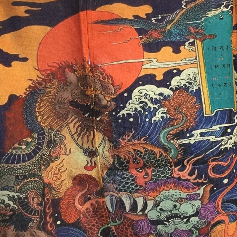 MYRU Japanese Ukiyo-e maid Feng Shui door curtain bedroom half curtain bedroom restaurant door curtain