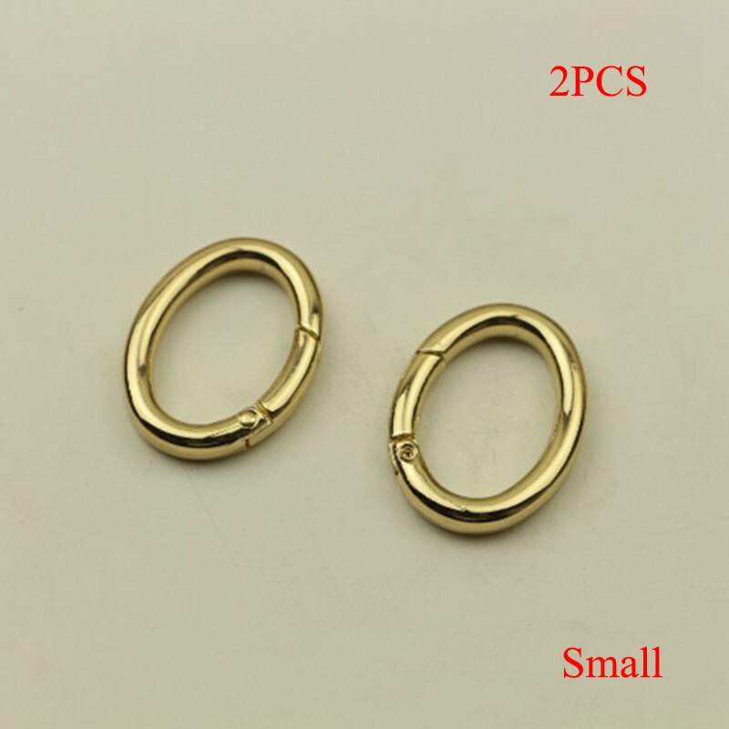 2 stk metallport fjær oval ringe spenner klips karabiner vesker håndveske krok lærveske stropp spenne karabinkrok bag tilbehør: Lys måke s