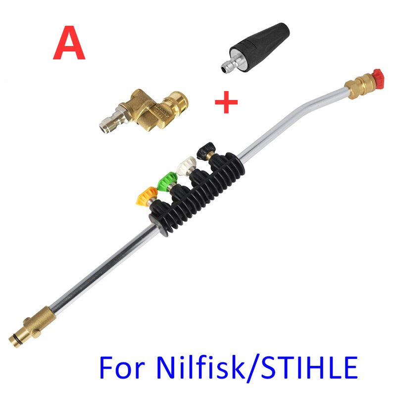 Pressure Washer with 5 Color Spray Nozzles&amp;Rotating Turbo Nozzle, 19Inch Replacement Lance, for Nilfisk/ STIHL Calm Husqvarna: Colorless