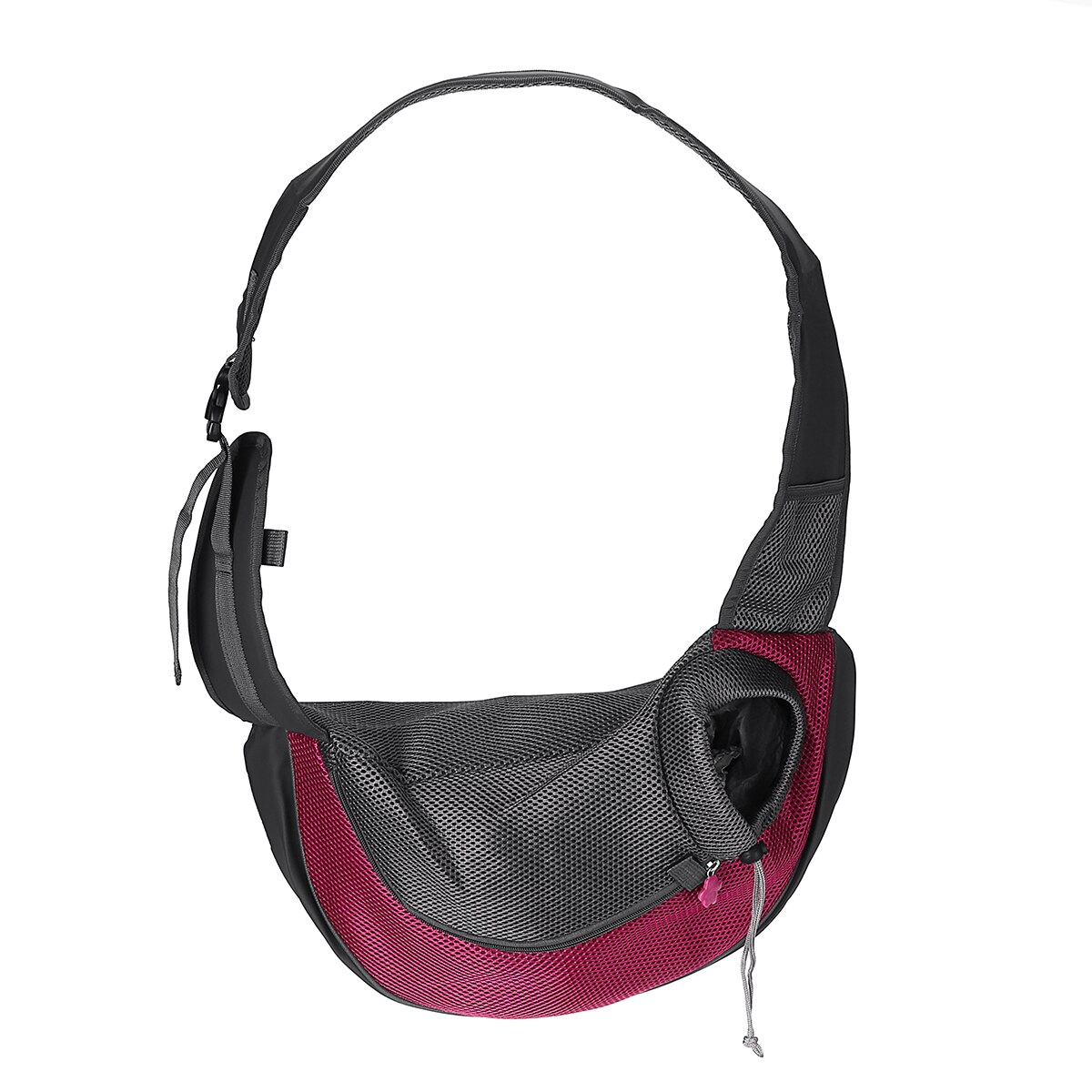 Draagtas voor huisdieren, puppy, hond, outdoor reistas, schoudertas, comfortabele mesh oxford rugzak, voorzakken, s/l: Roze / S 40 x 23cm