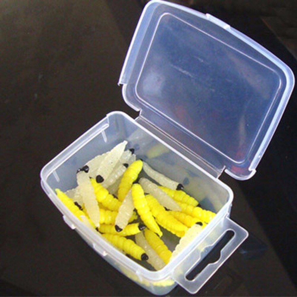30pz Molle della Gomma di silicone vermi pesca adescare Artificiale larva larva Verme Carpa Esche Da Pesca per il Fiume Lago accessori per la Pesca