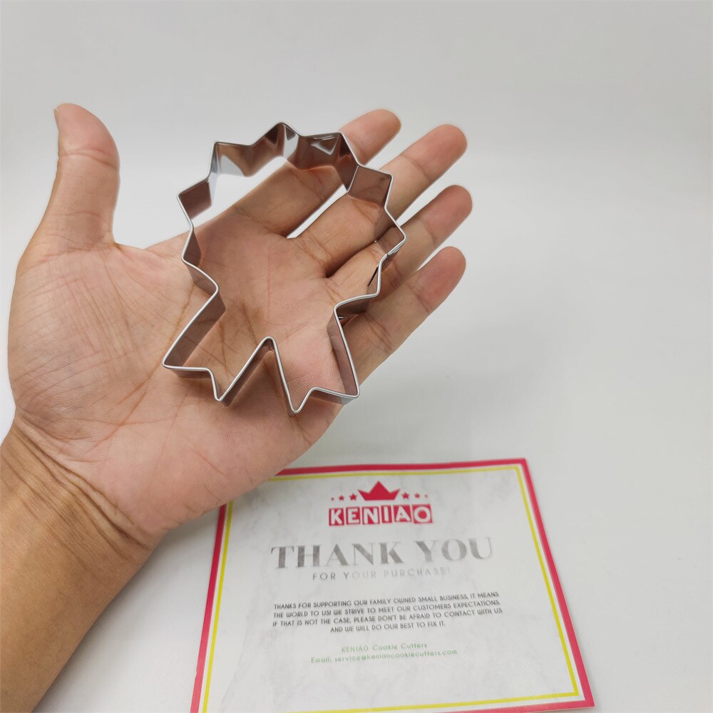 Keniao medalje udstikker til fars dag  - 8.2 x 7 cm -  kiks / fondant / wienerbrød / brød udstikker - rustfrit stål