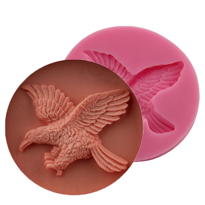 Siliconen zeepmal in de vorm van een adelaar, dier, doe-het-zelf, voor chocolade, fondant zeepmallen, mallen voor jabon taartdecoratie, handgemaakte zeepmal