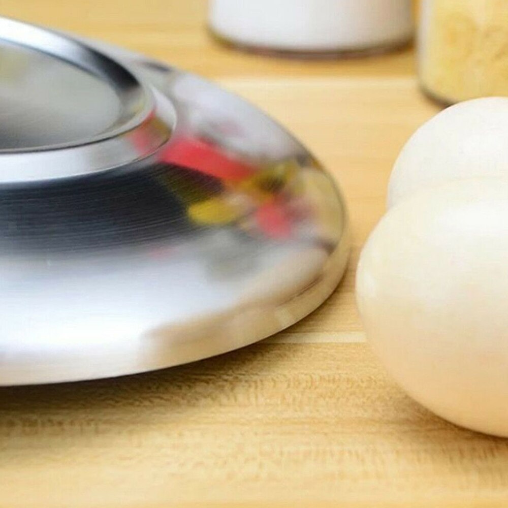 Stainless Steel Flat Dish Double Insulated Thick Platter for BBQ/Cooking Dish Plate